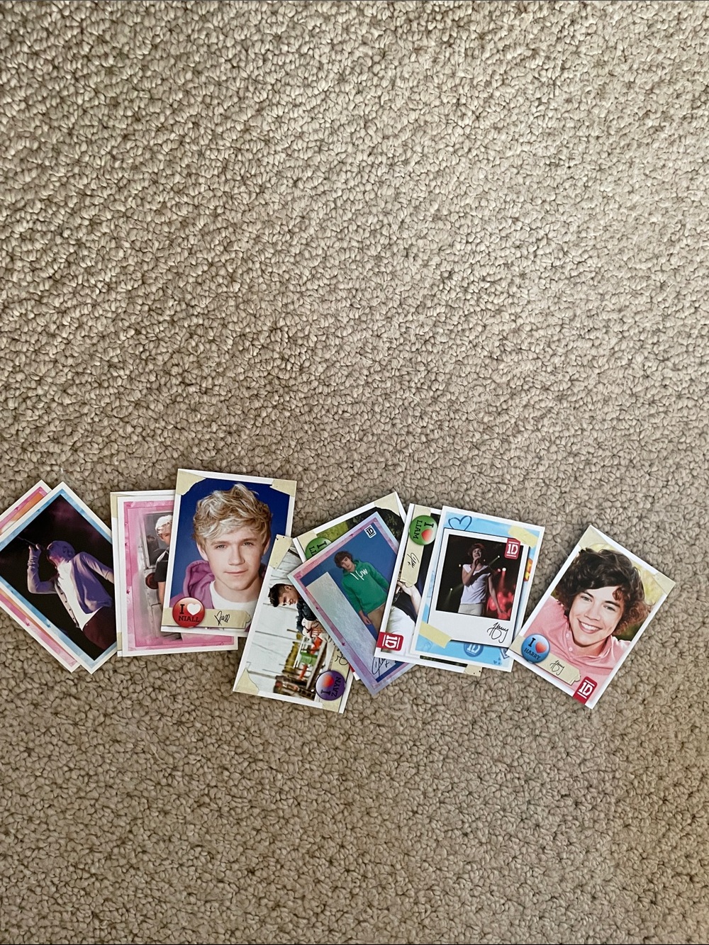 1D Trading Cards Set - Beige, Pink, Blue, Green